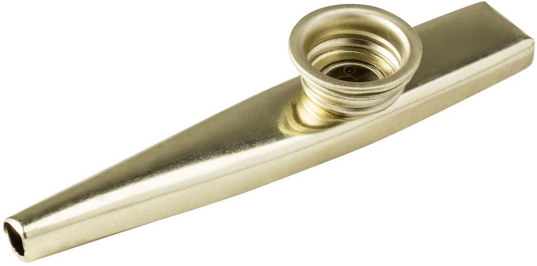 A metallic, brassy kazoo.